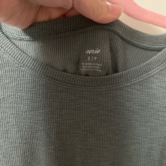 Aerie Ribbed Soft Cut Out Tie Front Dress Size Small - Picture 9 of 12